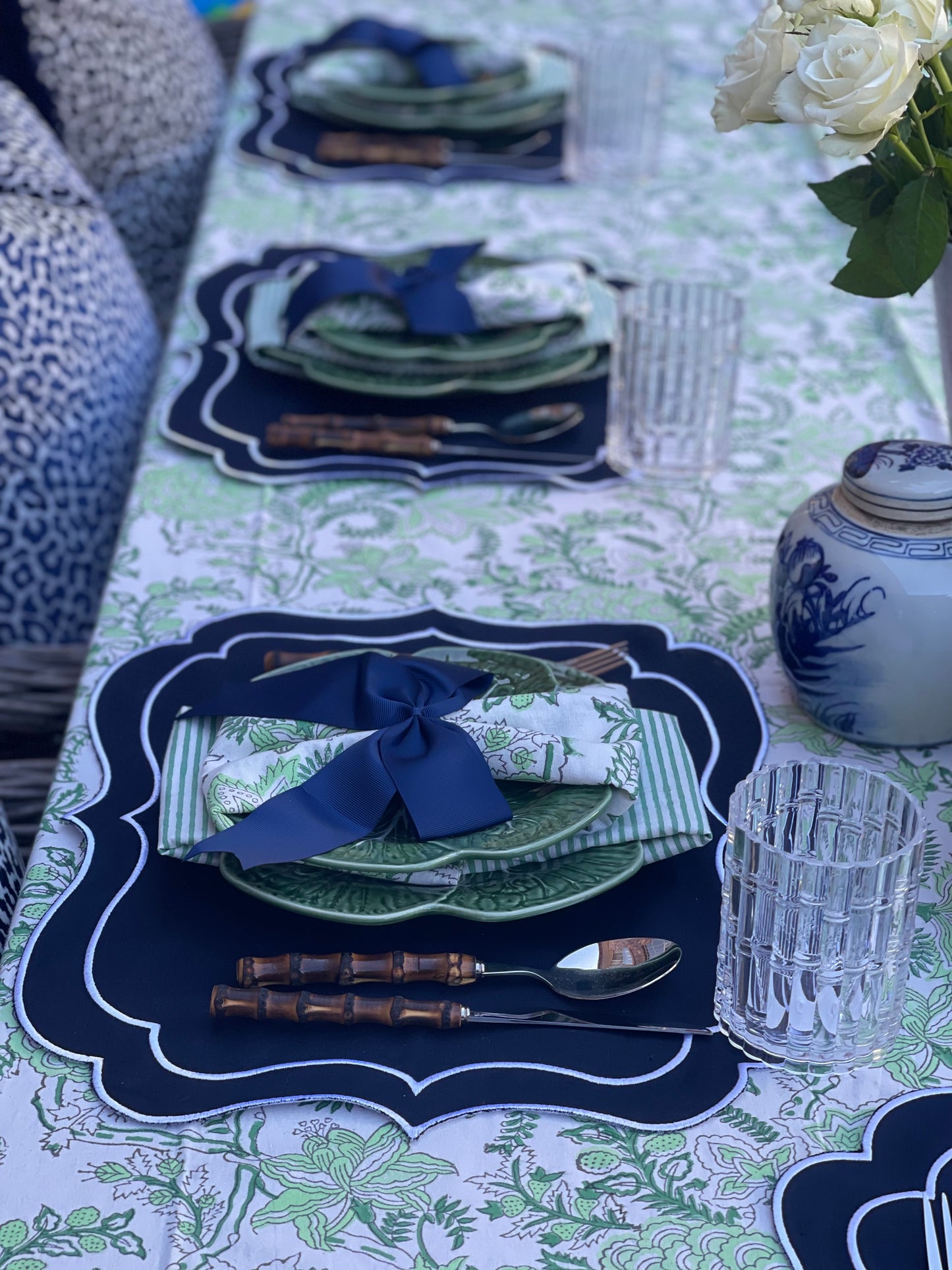 PENELOPE GREEN TABLECLOTH