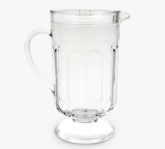 CLEAR TALL FACETED OUTDOOR JUG