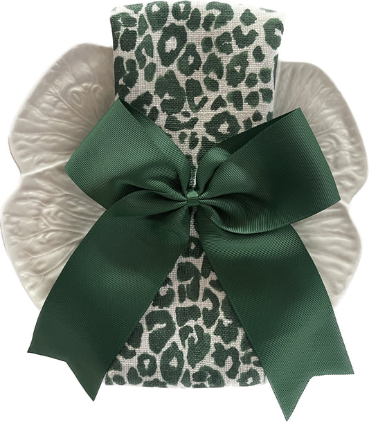 EMERALD GREEN GROSGRAIN NAPKIN BOW