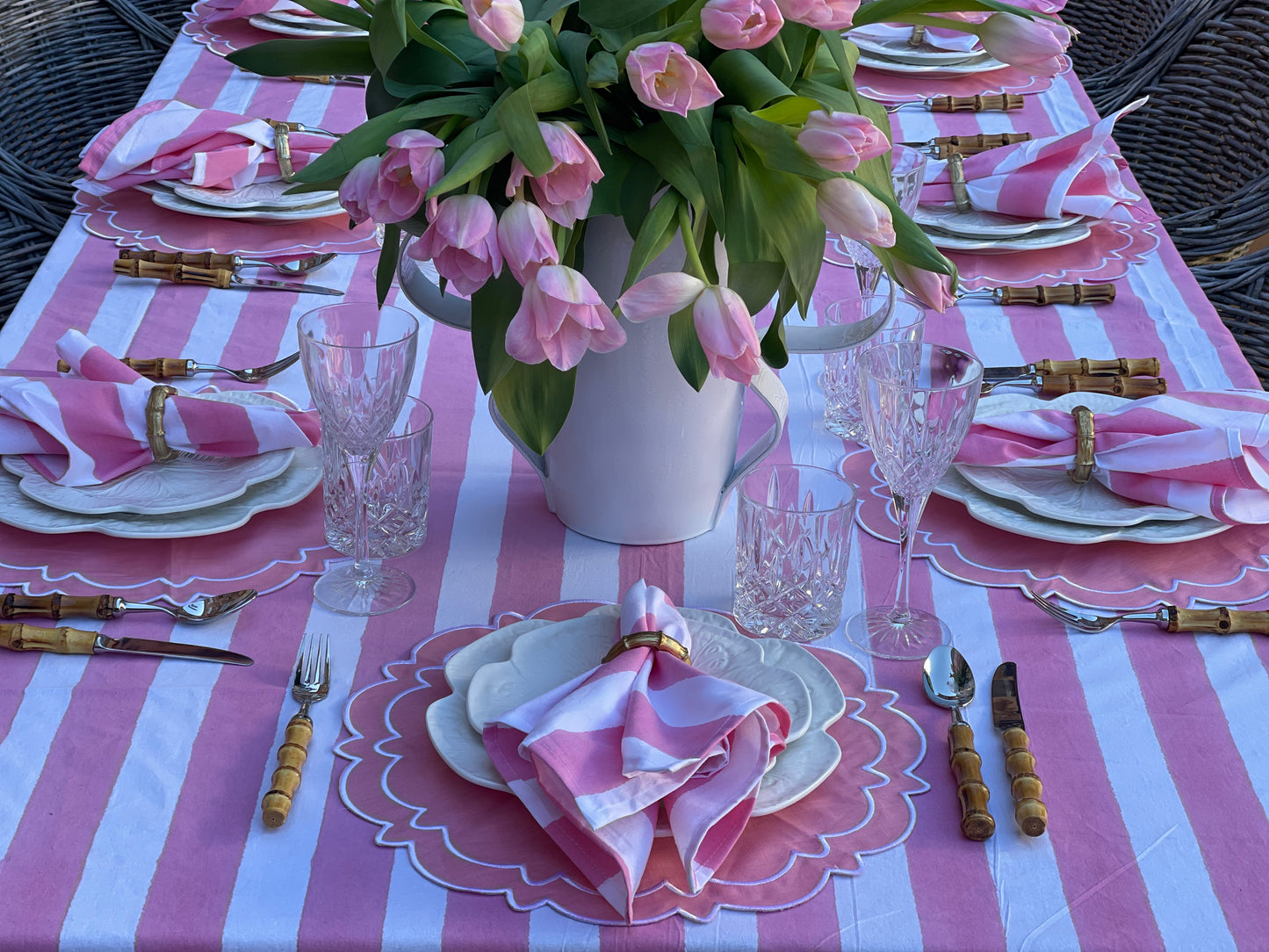 PRIMMI PINKY STRIPE NAPKINS (SET OF 4)