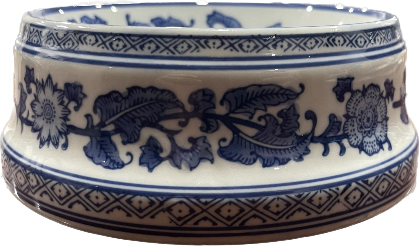 BLUE & WHITE CHINOISERIE PET BOWL