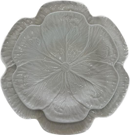 WHITE LETTUCE DINNERWARE